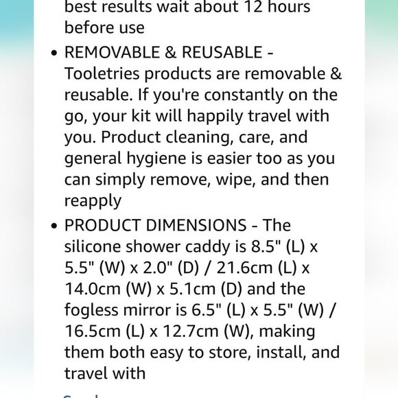 Tooletries Harvey & Oliver Set Shower Mirror, Toothbrush & Razor Holder - Picture 10 of 11